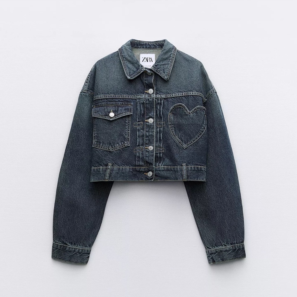 Zara Heart Denim Jacket
